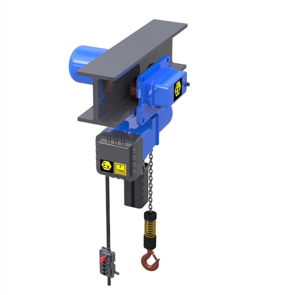 1 tonluk ATEX Exproof Zone 1 Zincirli Vinç