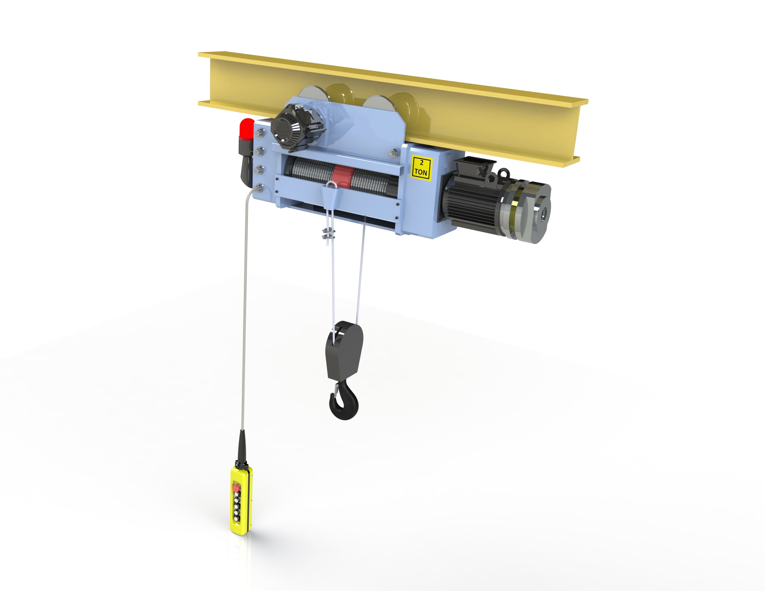 2 Ton Monoray Vinç Sistemi Halatlı Kılavuzlu
